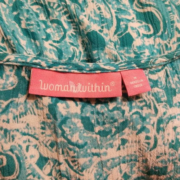 Flowy Summer Turquoise Maxi Dress Size M - Picture 3 of 3